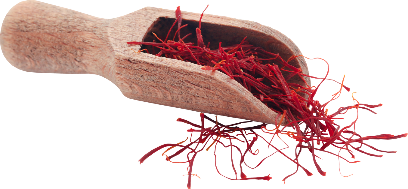 Saffron in a Wooden Scoop